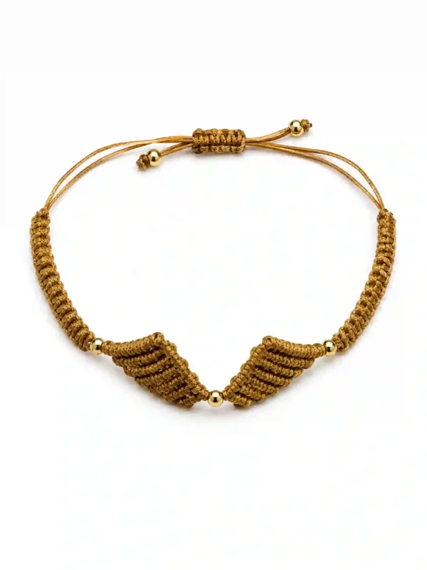 Bracelet vifdor en macramé or